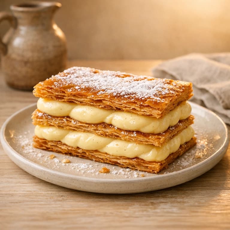 Mille-feuille vanille croustillant