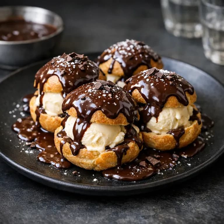 Profiteroles au chocolat