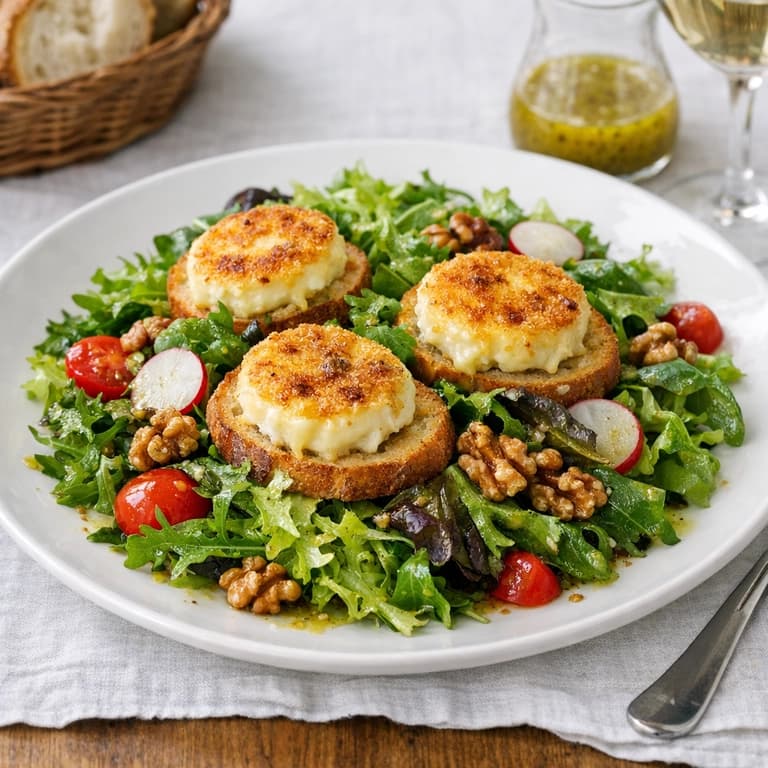 Salade de chèvre chaud